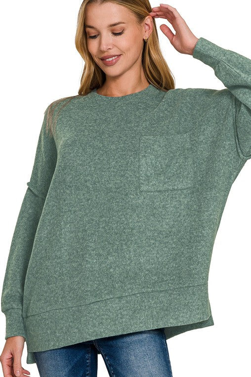 Camila Brushed Melange Hacci Sweater