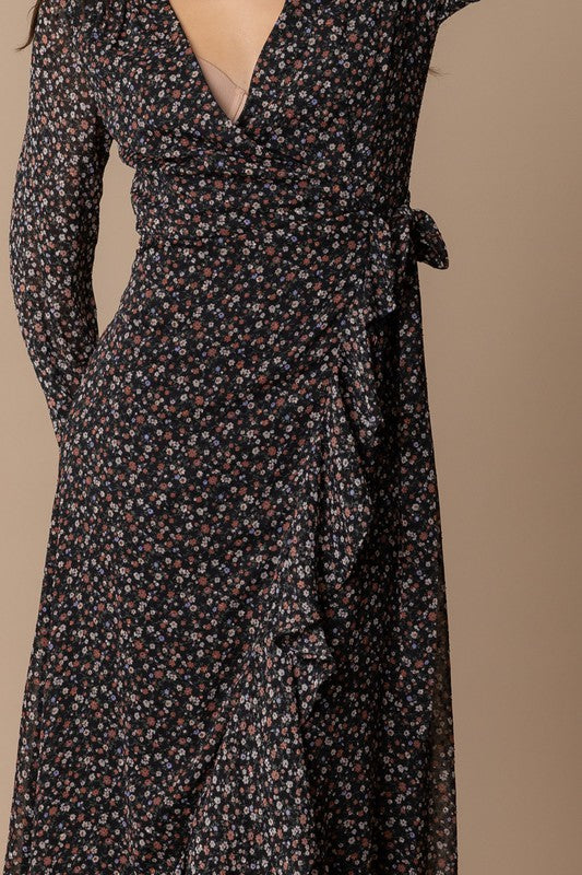 Echo Floral Wrap Dress