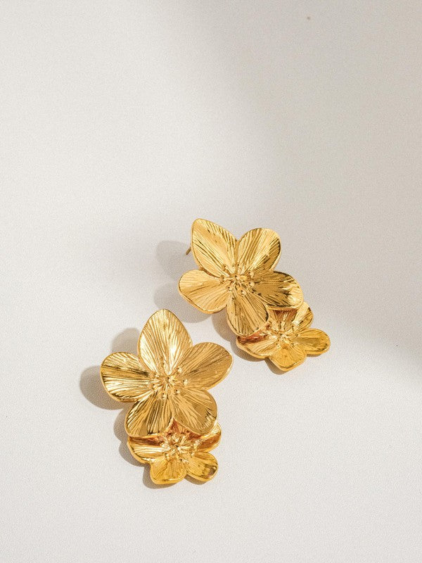 Ivy Stacked Floral Earring