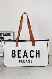 Beach Please BagMake a statement with the Beach Please Canvas Tote Bag, featuring a fun and trendy print that adds a playful touch to your summer ensemble. Crafted from high-quality canvas material, this tote bag offers durability and long-lasting use, ma