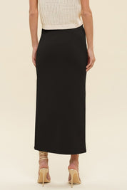 Valeria High Waist Side Slit Midi Pencil Skirt