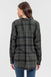 Camila Collared Button-Down Plaid Shirt - FINAL SALE