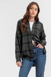 Camila Collared Button-Down Plaid Shirt - FINAL SALE