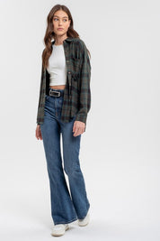 Camila Collared Button-Down Plaid Shirt - FINAL SALE