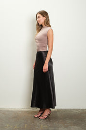 Elena Satin Slip Midi Skirt - FINAL SALE