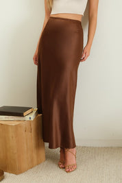 Elena Satin Slip Midi Skirt - FINAL SALE