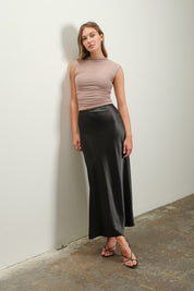 Elena Satin Slip Midi Skirt - FINAL SALE