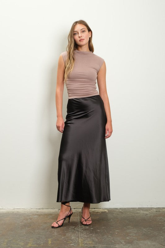 Elena Satin Slip Midi Skirt - FINAL SALE