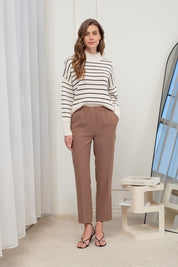 Valeria Stretch Waist High Rise Dress Pants - FINAL SALE