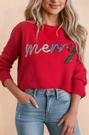 Tinsel Merry Letter Sweater