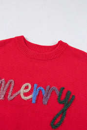 Tinsel Merry Letter Sweater