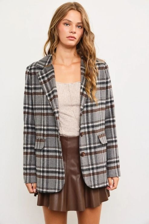 Liora Plaid Blazer