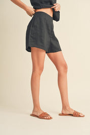 Alice Linen ShortThe Alice Linen Shorts are sure to be your best friend this spring and summer! These 100% linen shorts have a loose, easy fit that is guaranteed to keep you cool and stylish this season. Make it a match with the Bette Tuxedo Vest, or pair