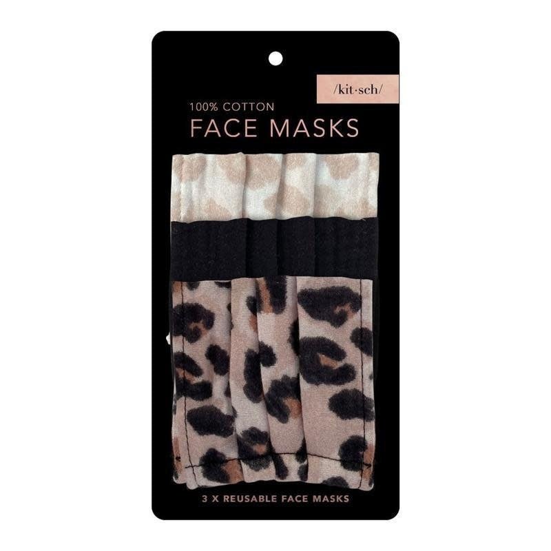 Cotton Face Mask 3pk - Leopard - FINAL SALE• 100% cotton face mask 3pc set in 3 assorted patterns– • Soft cotton material • Washable & reusable • Comfortable & easy to wear • One size fits most Product info: 6.75" length x 3.75 ” width | 3 cotton layers H