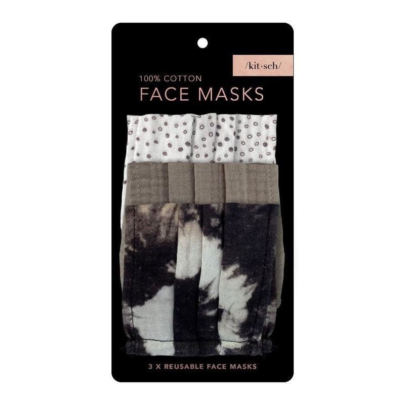 Cotton Face Mask 3pk - Neutrals - FINAL SALE• 100% cotton face mask 3pc set in 3 assorted patterns– • Soft cotton material • Washable & reusable • Comfortable & easy to wear • One size fits most Product info: 6.75" length x 3.75 ” width | 3 cotton layers