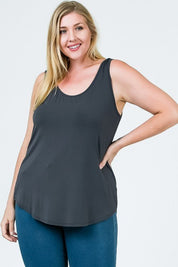 Curve Classic Tank - FINAL SALEPRODUCT DESCRIPTION: This classic round neck tank top is a wardrobe staple. Emmas Closet is a staff & customer favourite, known for their soft and comfy fabrics that wear and wash oh so well! Made of a stretchy rayon modal f