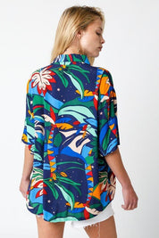 Kaylani Half Sleeve Top - FINAL SALEWith a fun print and a loose, easy fit, the Kaylani Top is the perfect summer blouse! The lightweight fabric keeps you cool, and with so many ways to style, its sure to be a go to! Dress this piece up with your favorite