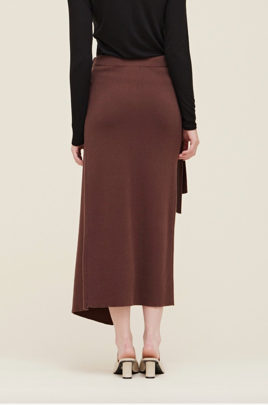 Knit midi clearance wrap skirt