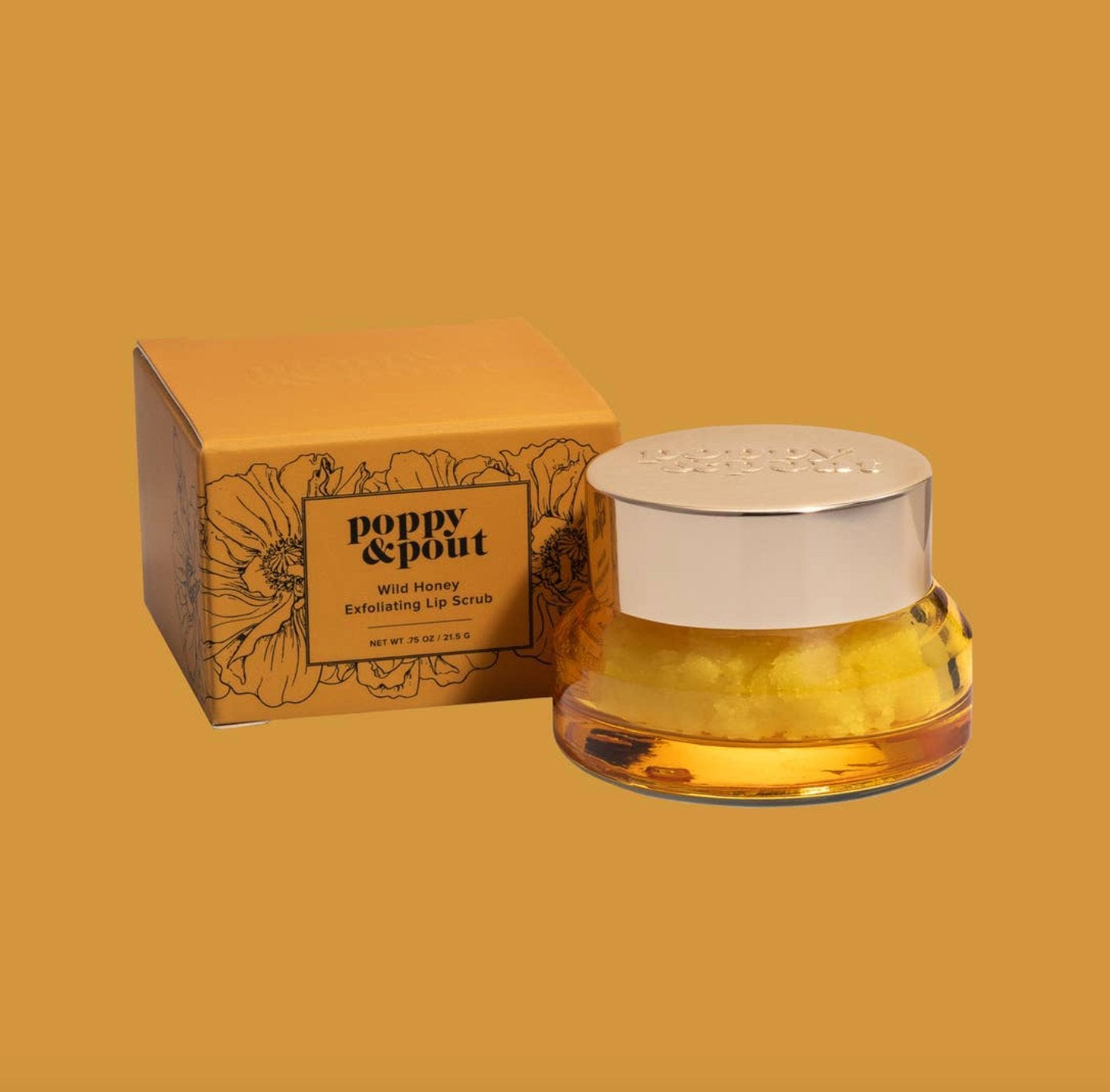 Poppy & Pout Wild Honey Lip ScrubWild Honey Clean combination of natural ingredients like sugar and essential oils to help clean and gently exfoliate your lips leaving them feeling soft and smooth. Sugar (Sucrose), Coconut Oil (Cocos Nucifera), Sunflower