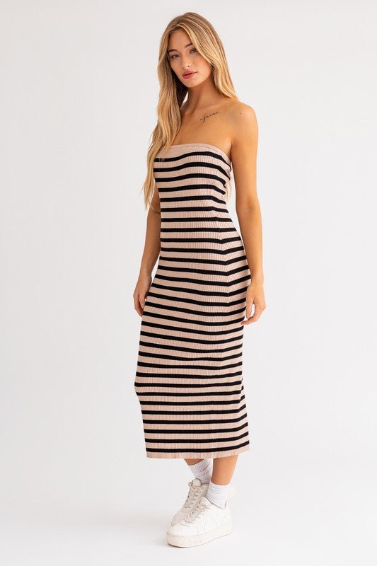 Rachel Striped Tube Dress