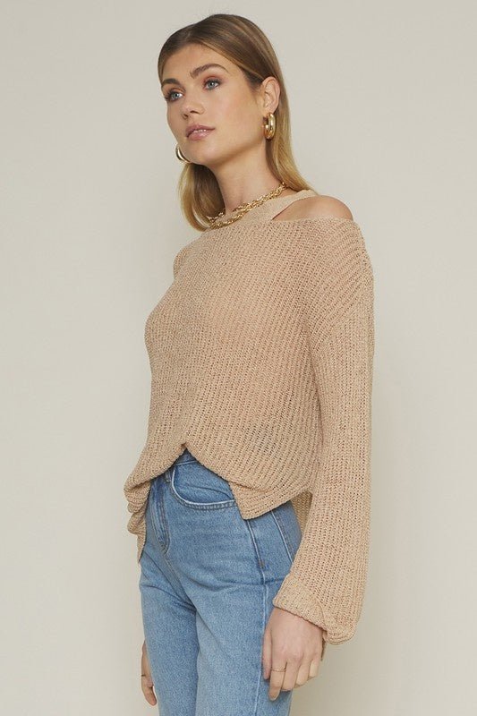 Rina Sweater - Small - FINAL SALEDESCRIPTION: Lightweight open knit sweater with neck cut out, wide sleeves, sewn cuff, and split side hem Made In: Imported Content: 100% Acrylic Washing Instructions: Hand Wash Cold / Hang to Dry Fit: TTS. Model is 5'8" a