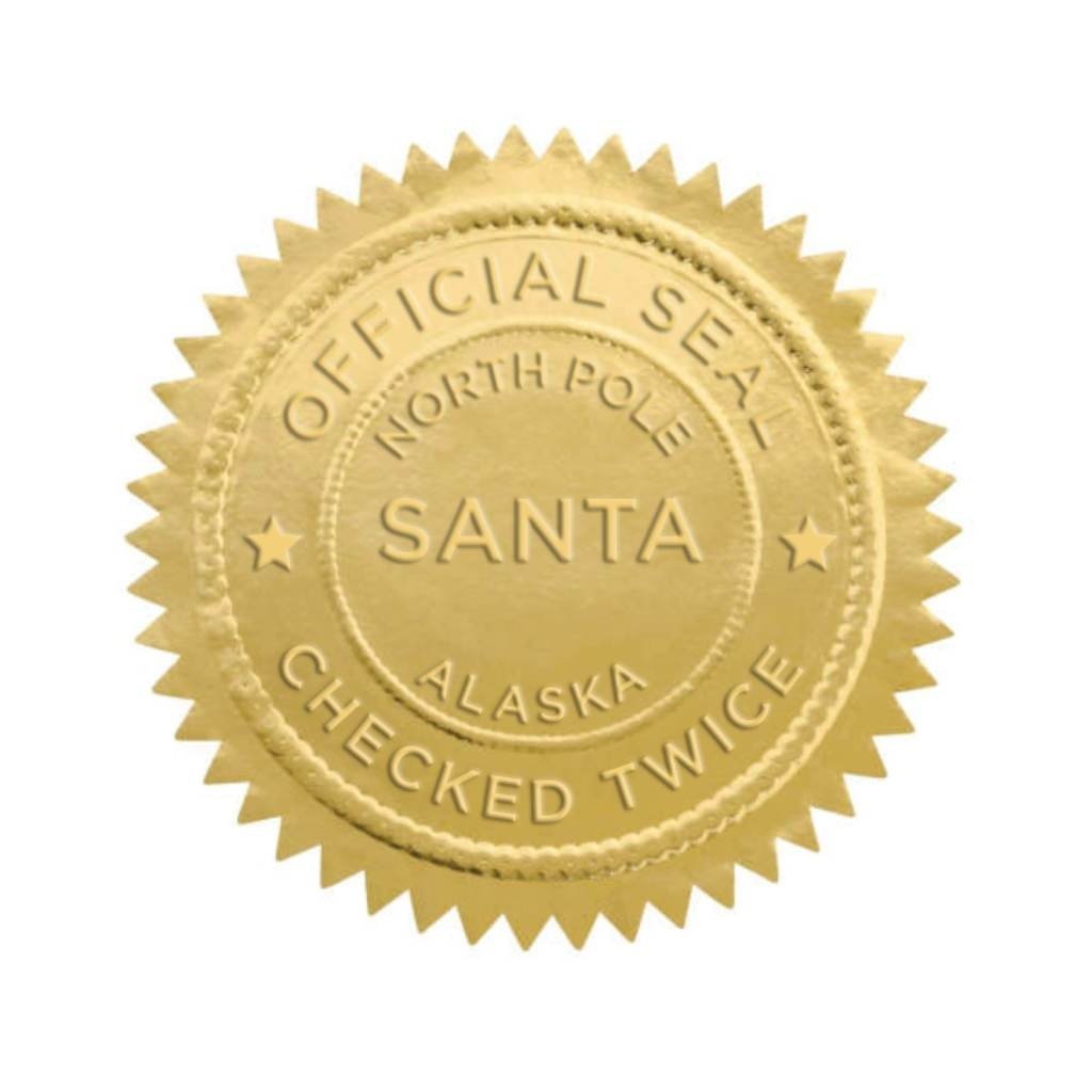 Santa SealsSending official mail from the North Pole? You'll need a seal to make it official. Our 2" Santa Seals are embossed and die cut by elves, and come protected in a clear plastic box only after being checked twice by the big guy. Just peel and stic