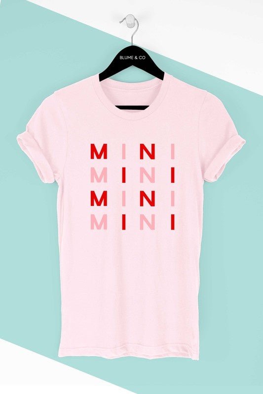 Valentine Mini T-Shirt - FINAL SALEDESCRIPTION: "Mini" Graphic Tee in Valentines themed colours Made In: Imported Content: 100% Cotton Washing Instructions: Machine Wash Cold / Hang to Dry Size Chart: S - 6-8 M - 10-12 L - 14-16 XL - 18-20Valentine Mini T